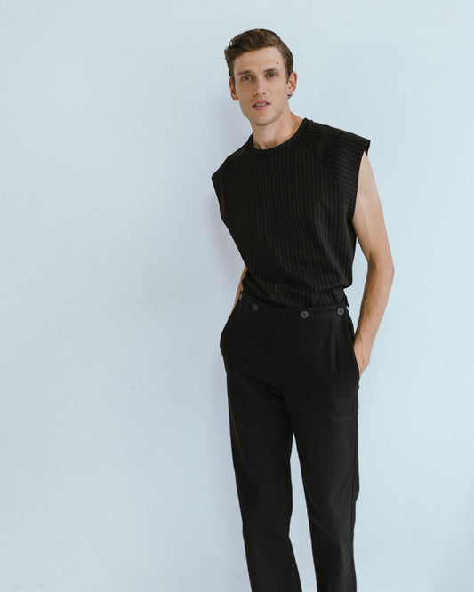 Frank pant in black denim