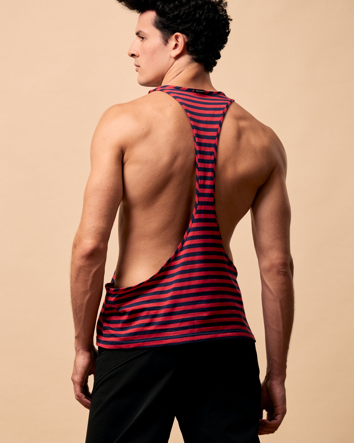 Scoop Tank in Red & Navy Stripe