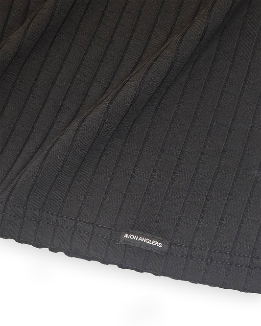 Avon tank in black wide rib