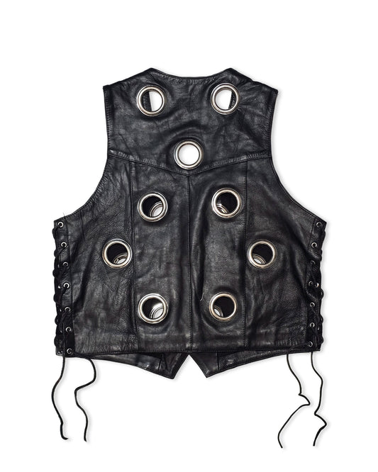 RE: Vest in black leather