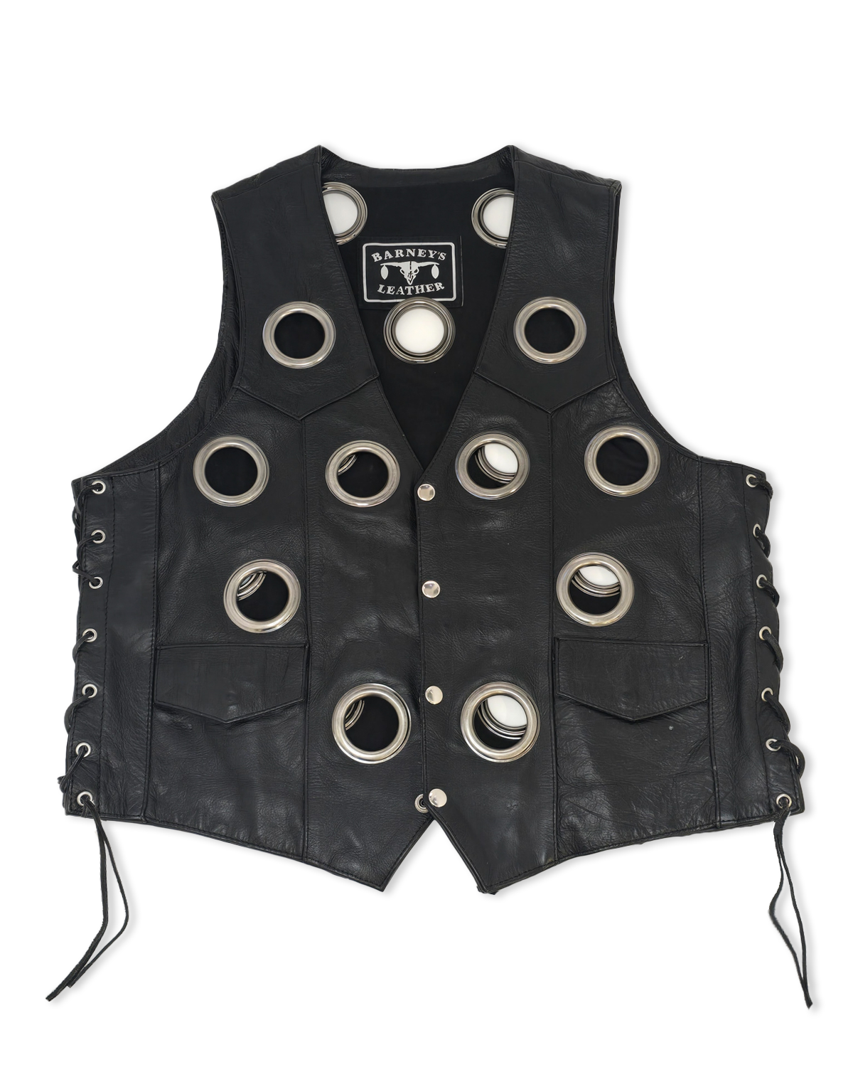 RE: Vest in black leather