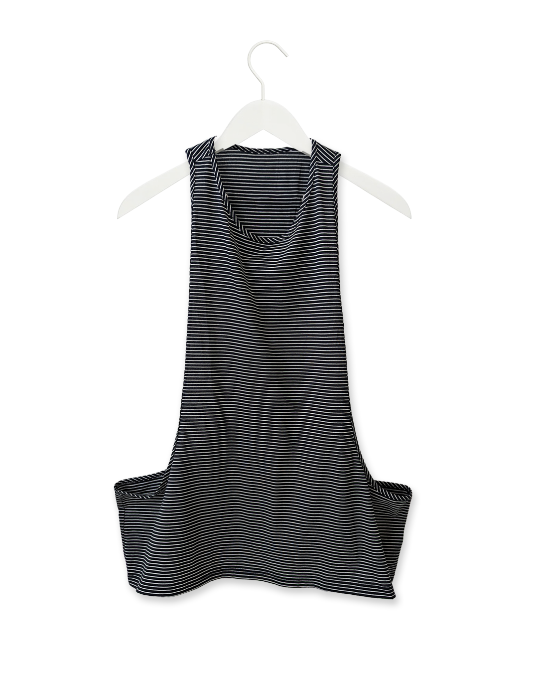 Scoop Tank in Black & White Stripe