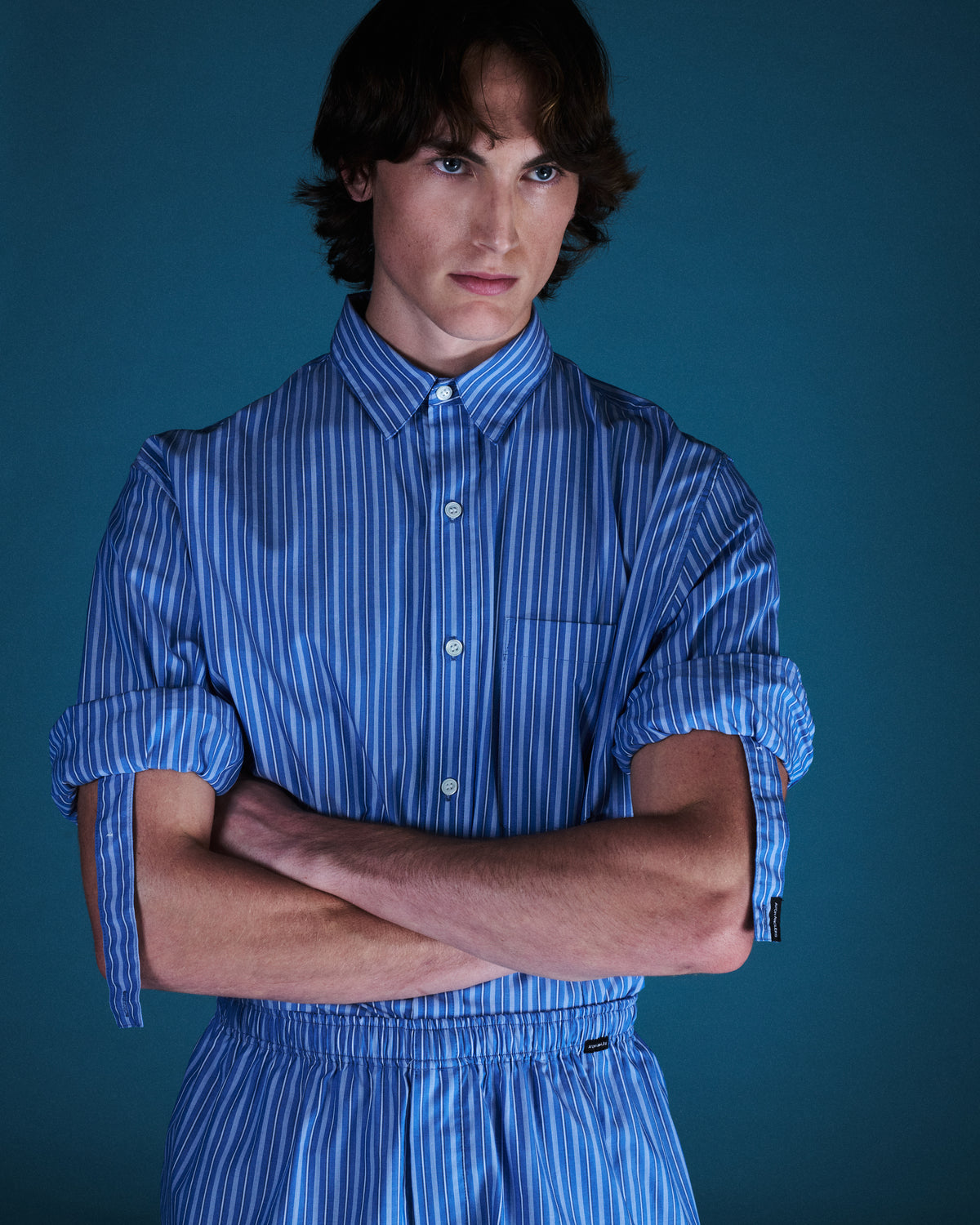 Field shirt in multi-stripe