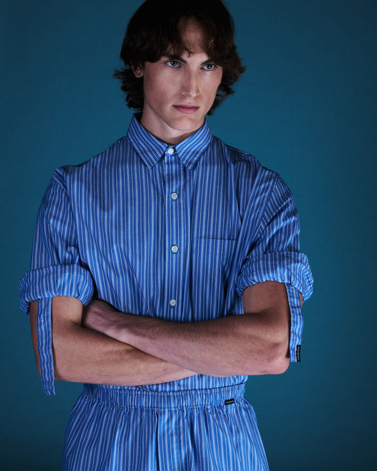 Field shirt in multi-stripe