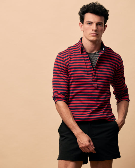 Rugby in Red & Navy Stripe