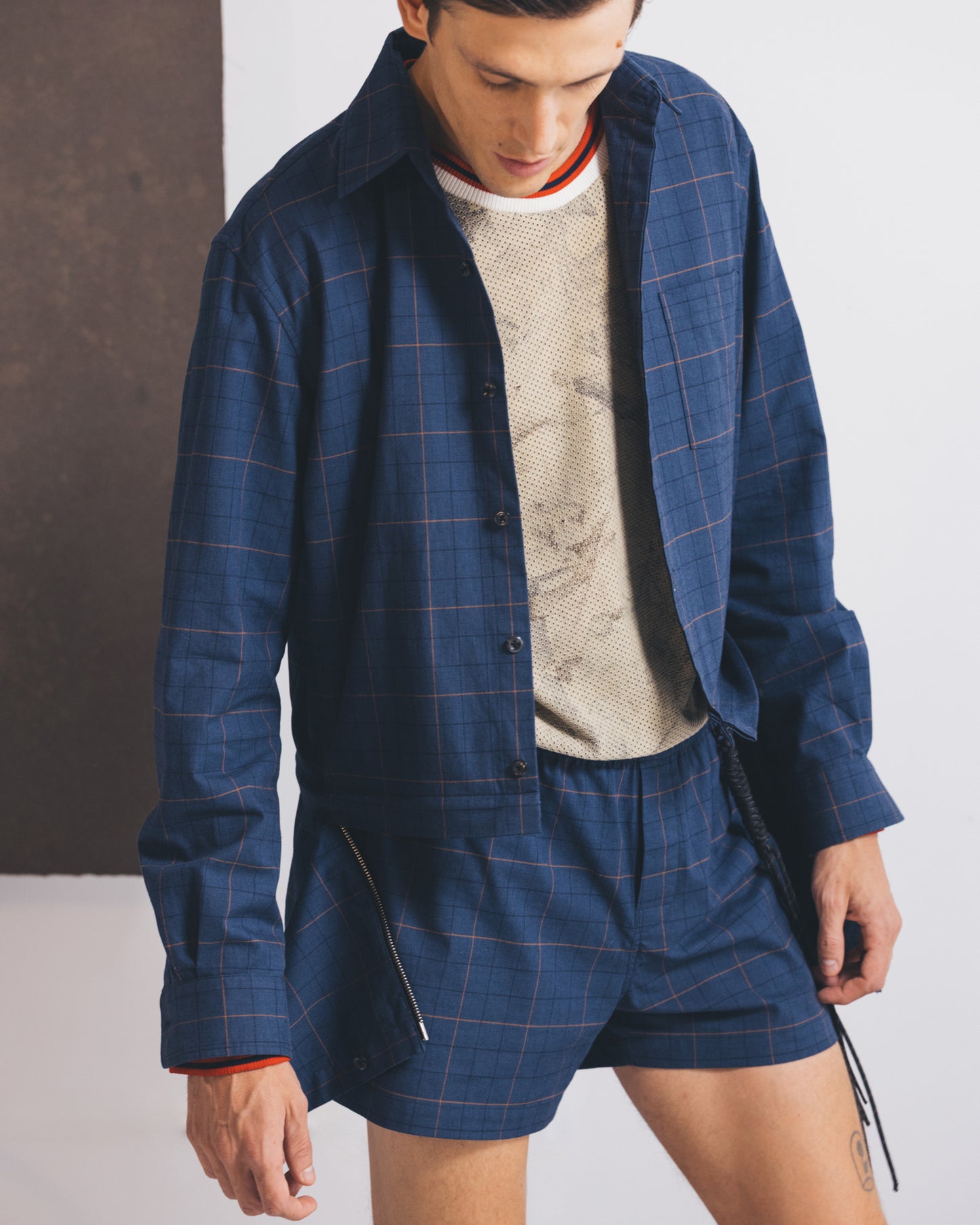 Pablo short in windowpane
