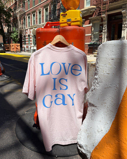 'Love is Gay' t-shirt in pink