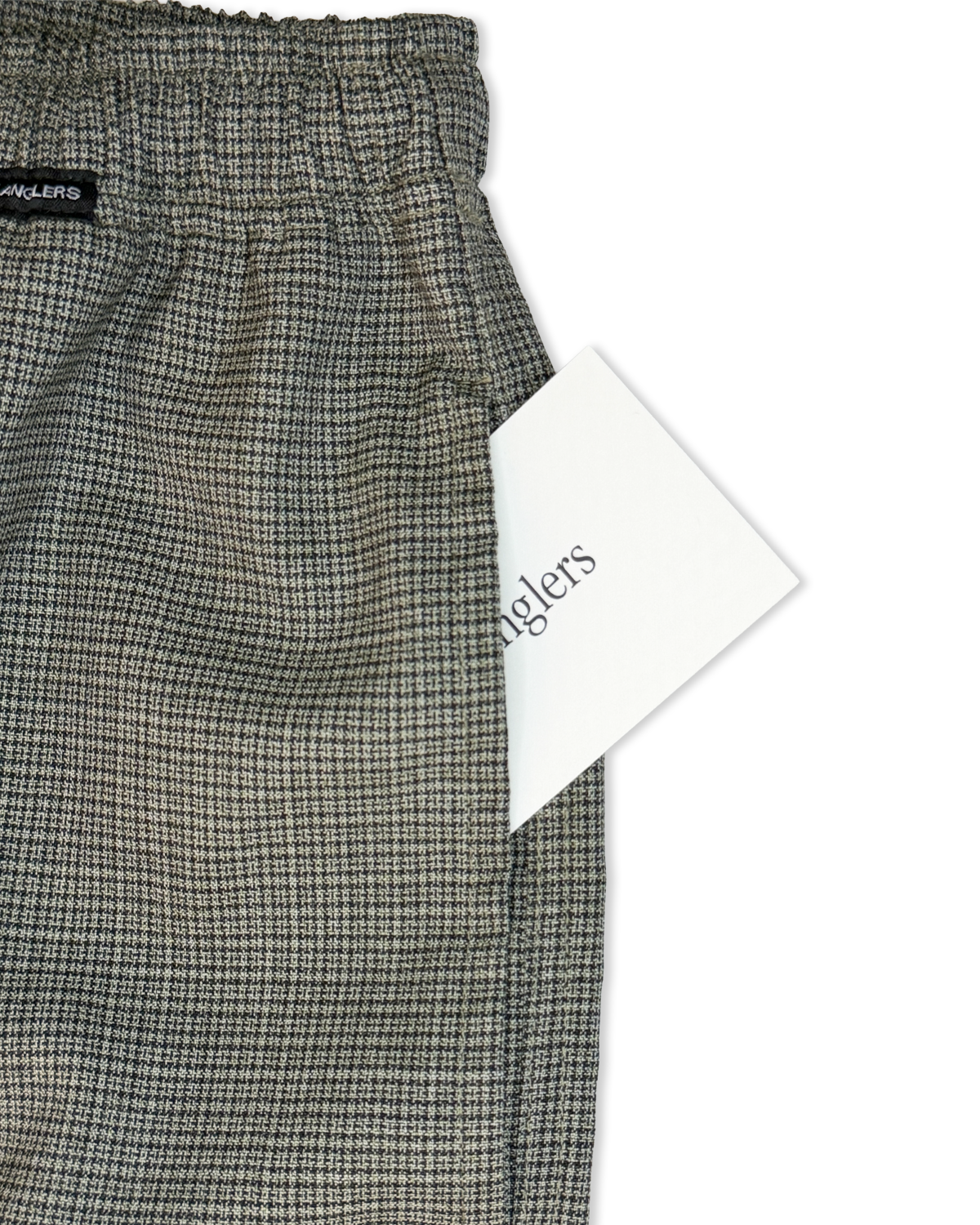 Pablo shorts in olive houndstooth