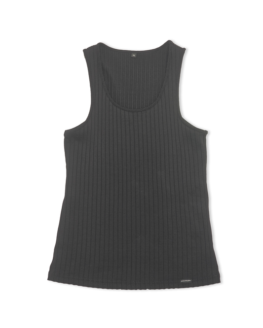 Avon tank in black wide rib