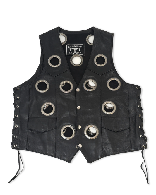 RE: Vest in black leather