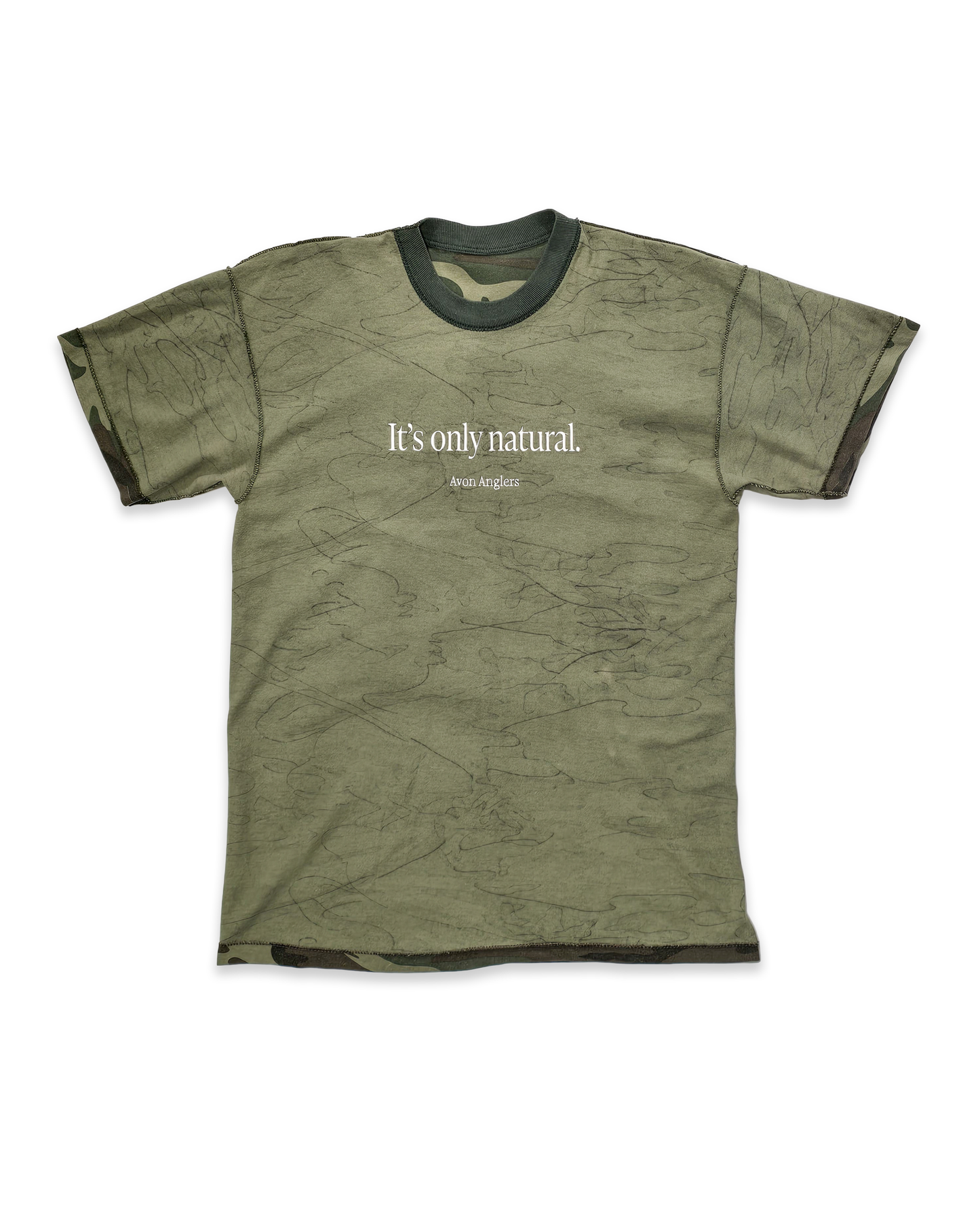 RE: embroidered camo 'natural' t-shirt