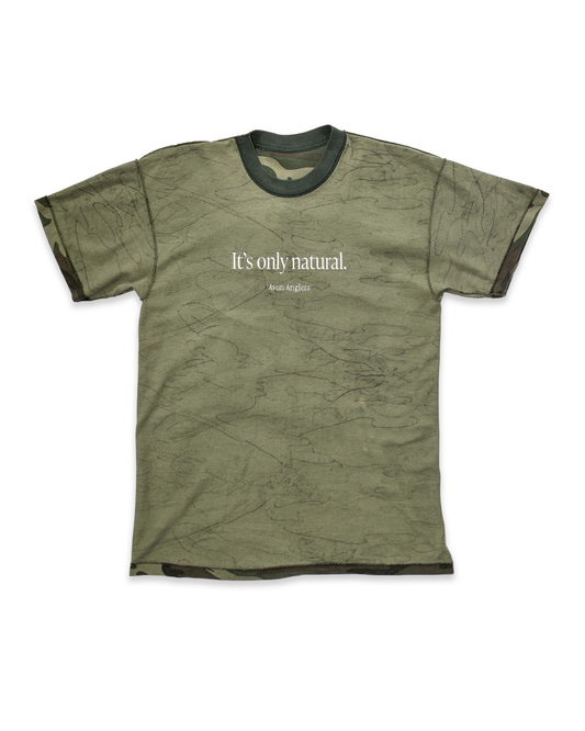 RE: embroidered camo 'natural' t-shirt