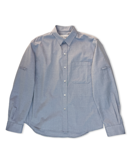 Field shirt in blue pinpoint oxford