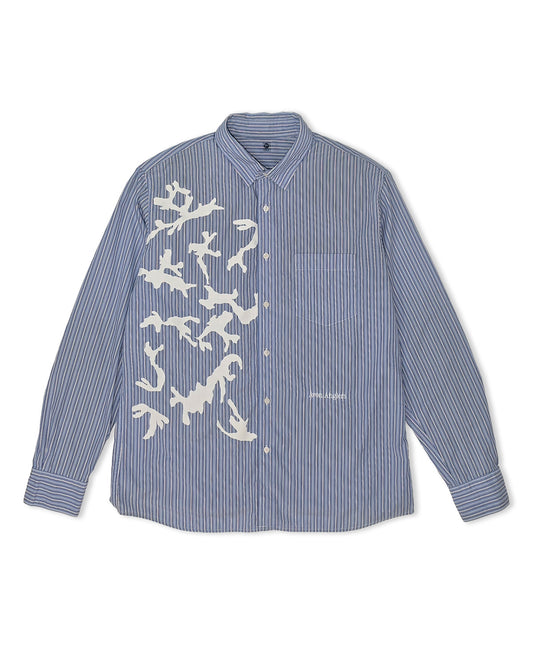 Striped oxford with rorschach camo