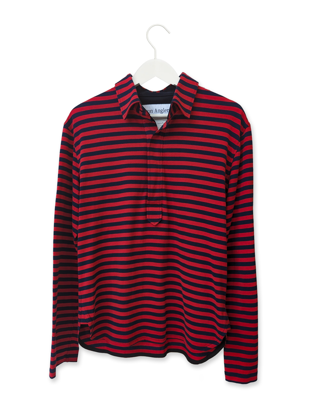 Reverse Rugby in Red & Navy Stripe