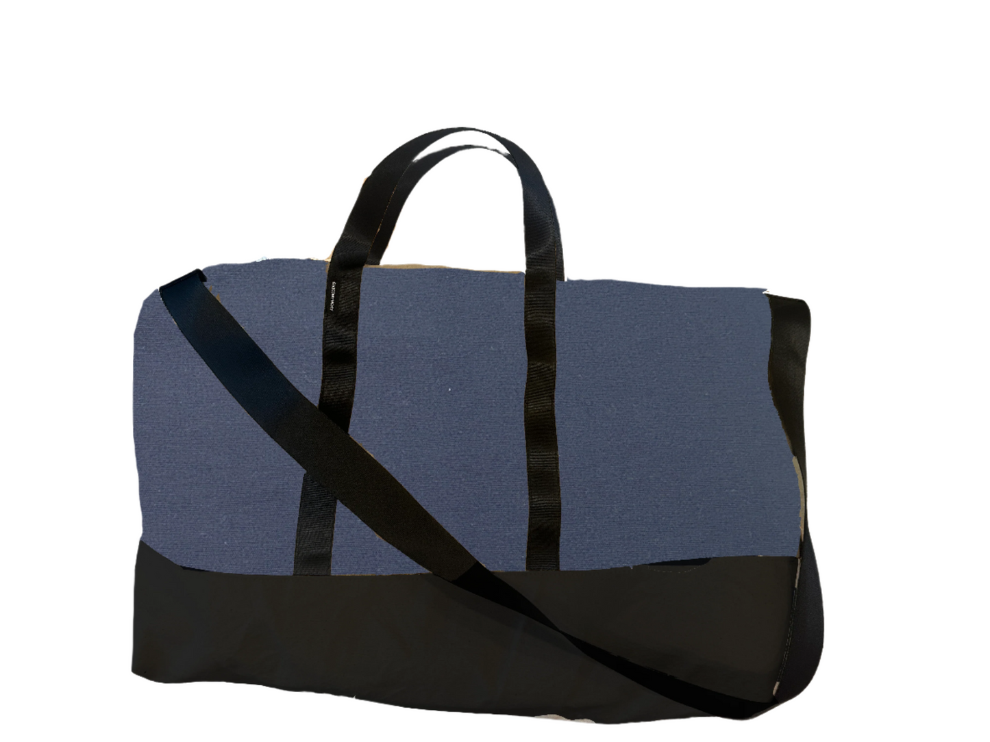 Zip Tote in Navy & Black