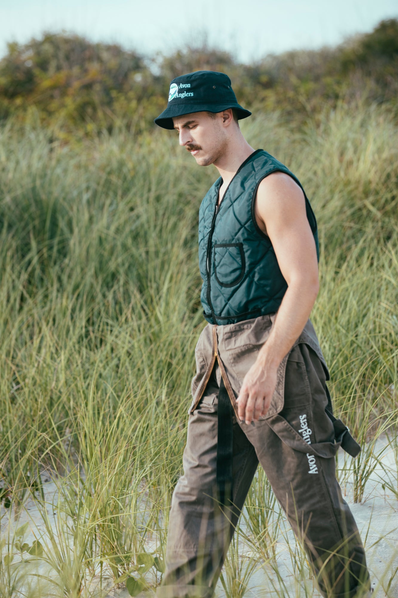 Quilted Nylon Vest - Navy