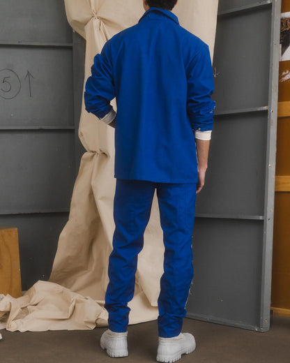 Printed Patch Bleu de Travail Jacket - Bleu