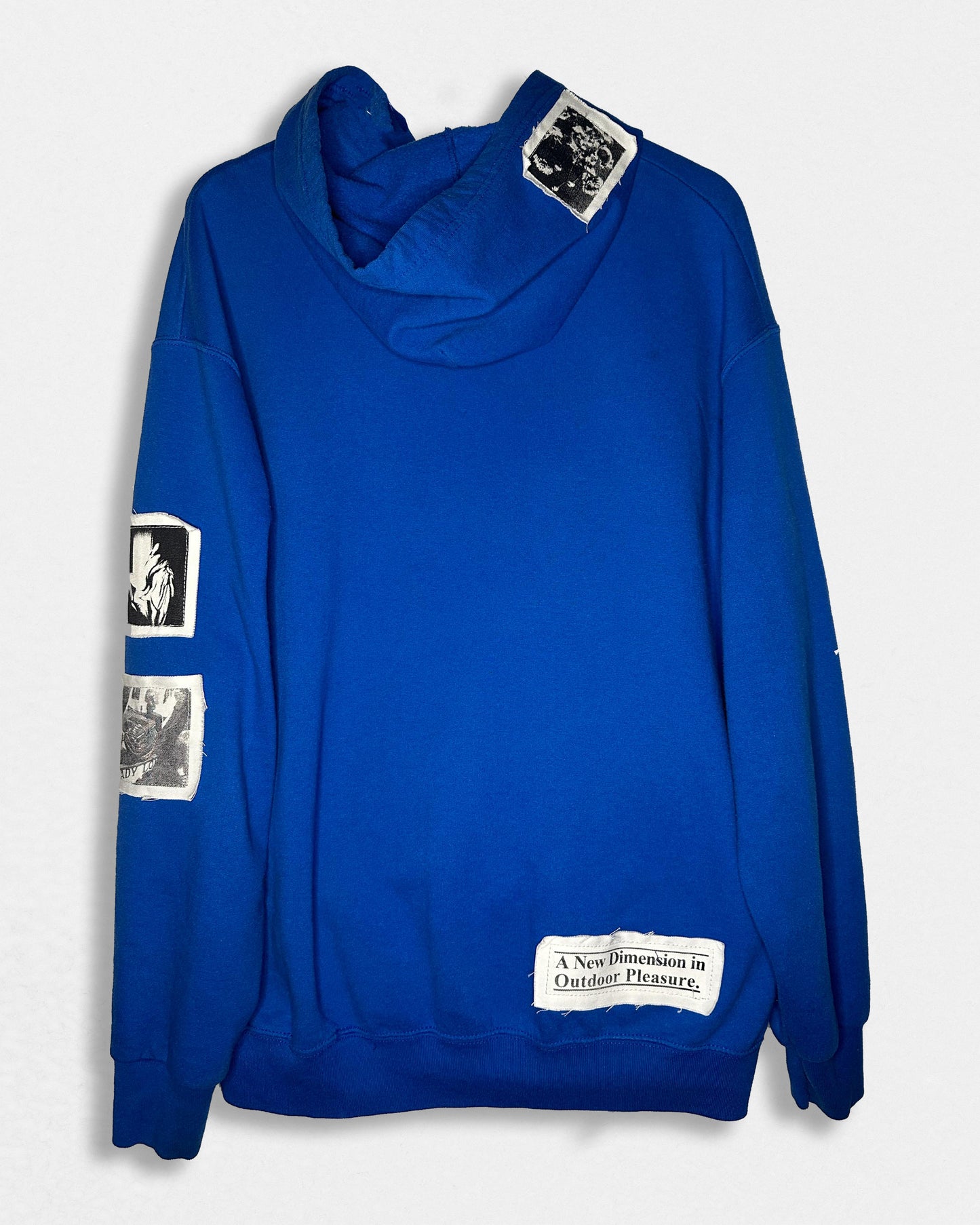 Printed Patch Hoodie - Cobalt