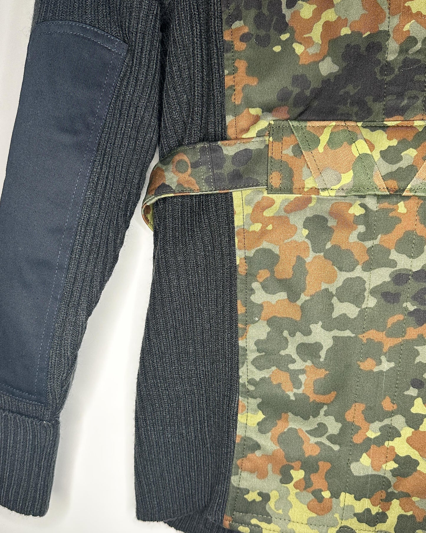 Spliced Woven & Knit Jacket - Flecktarn