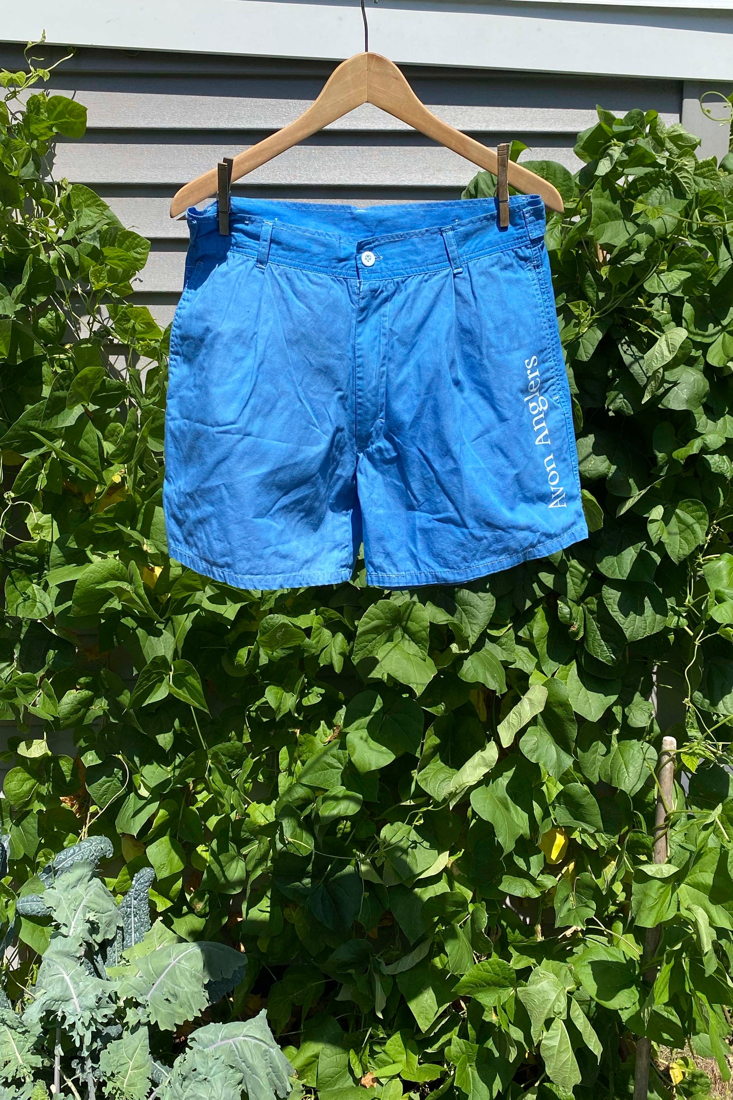 Woven Pleated Short - Blue Wash