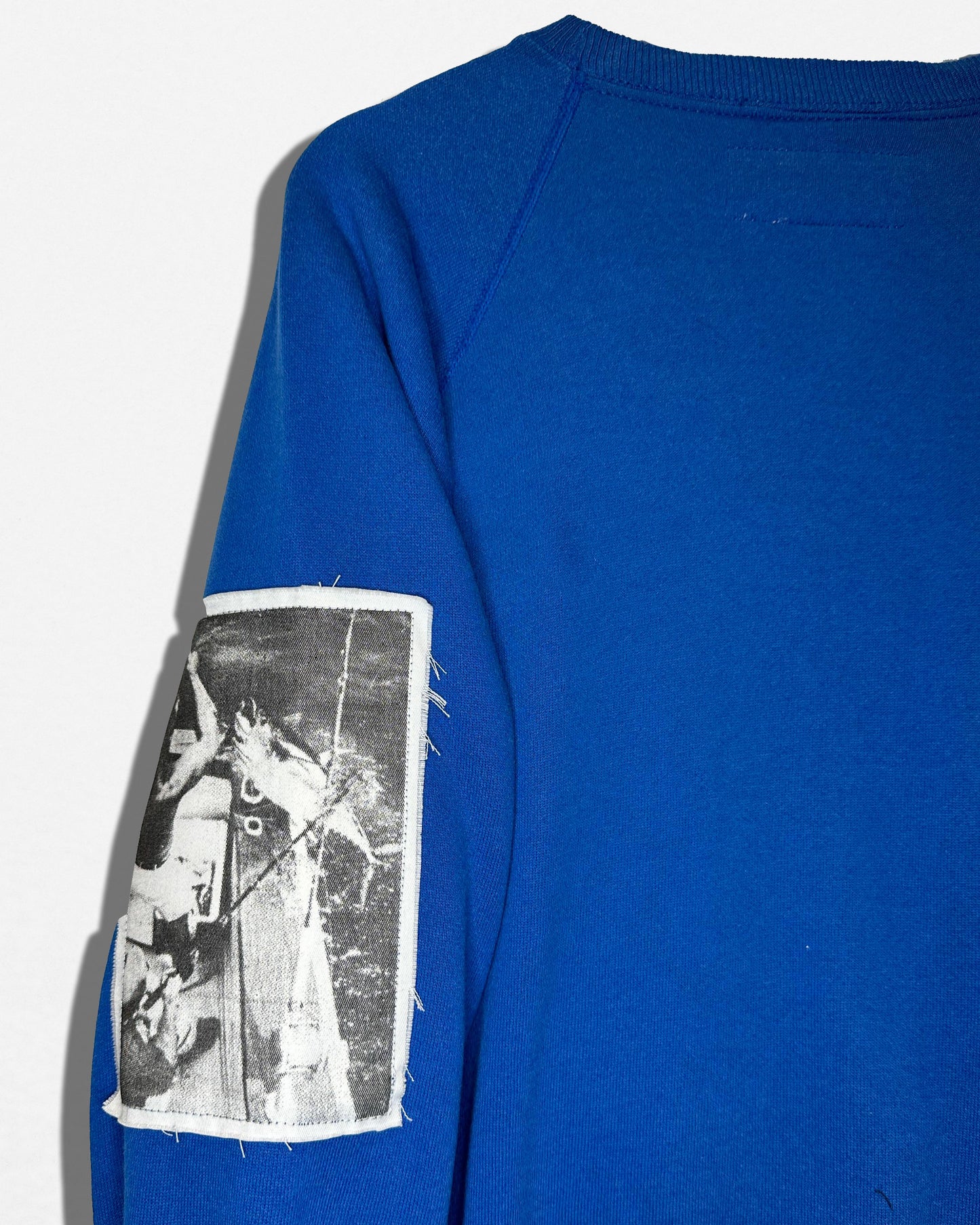 Printed Patch Sweatshirt - Cobalt