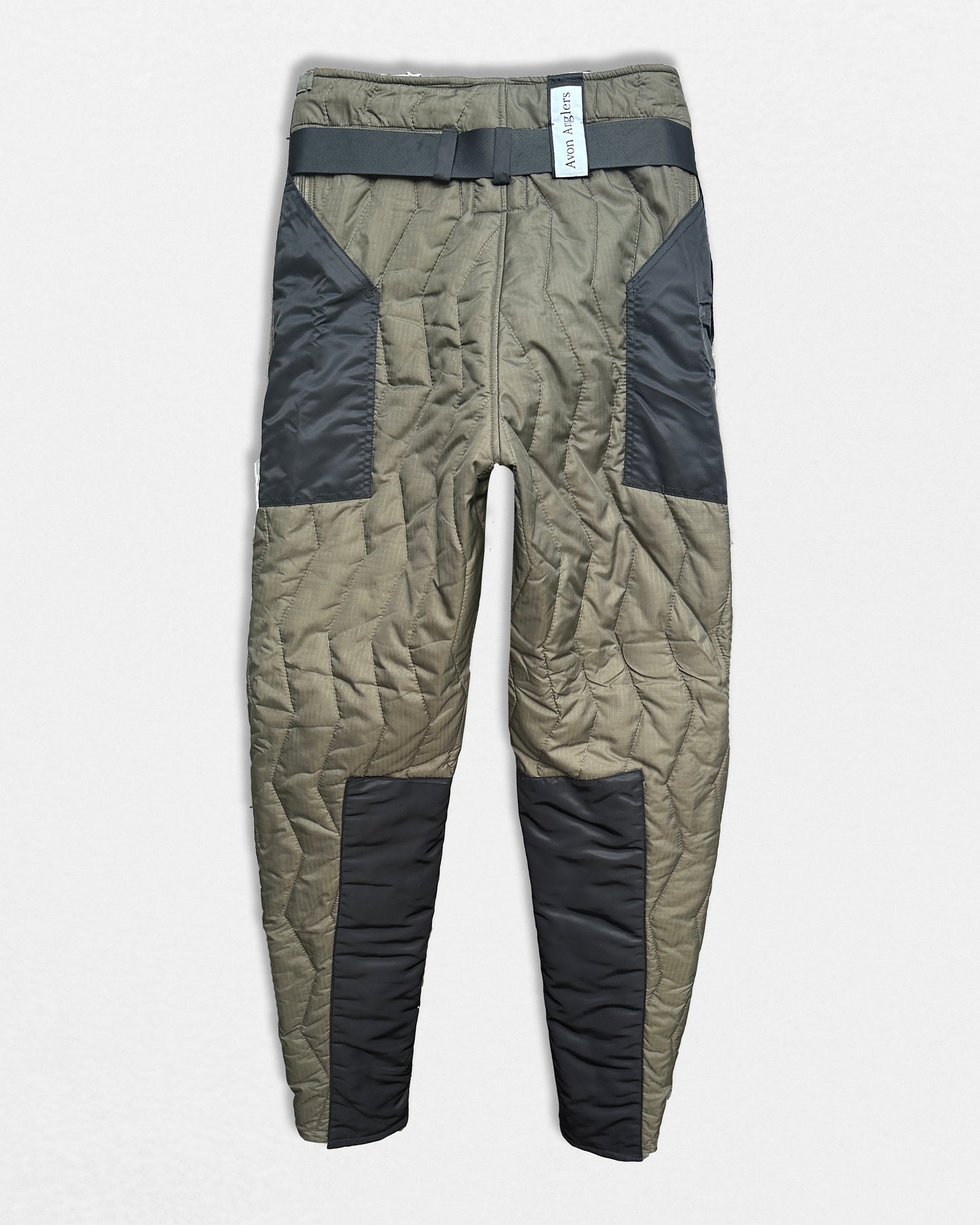 Re-Worked Quilted Pant - Green & Black